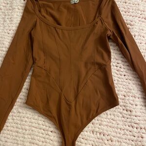 Free People Brown Bodysuit